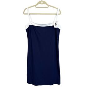 Mare Blu Saint Tropez Swim Dress XL Blue Cami Beach Summer Italian Vacation NWT